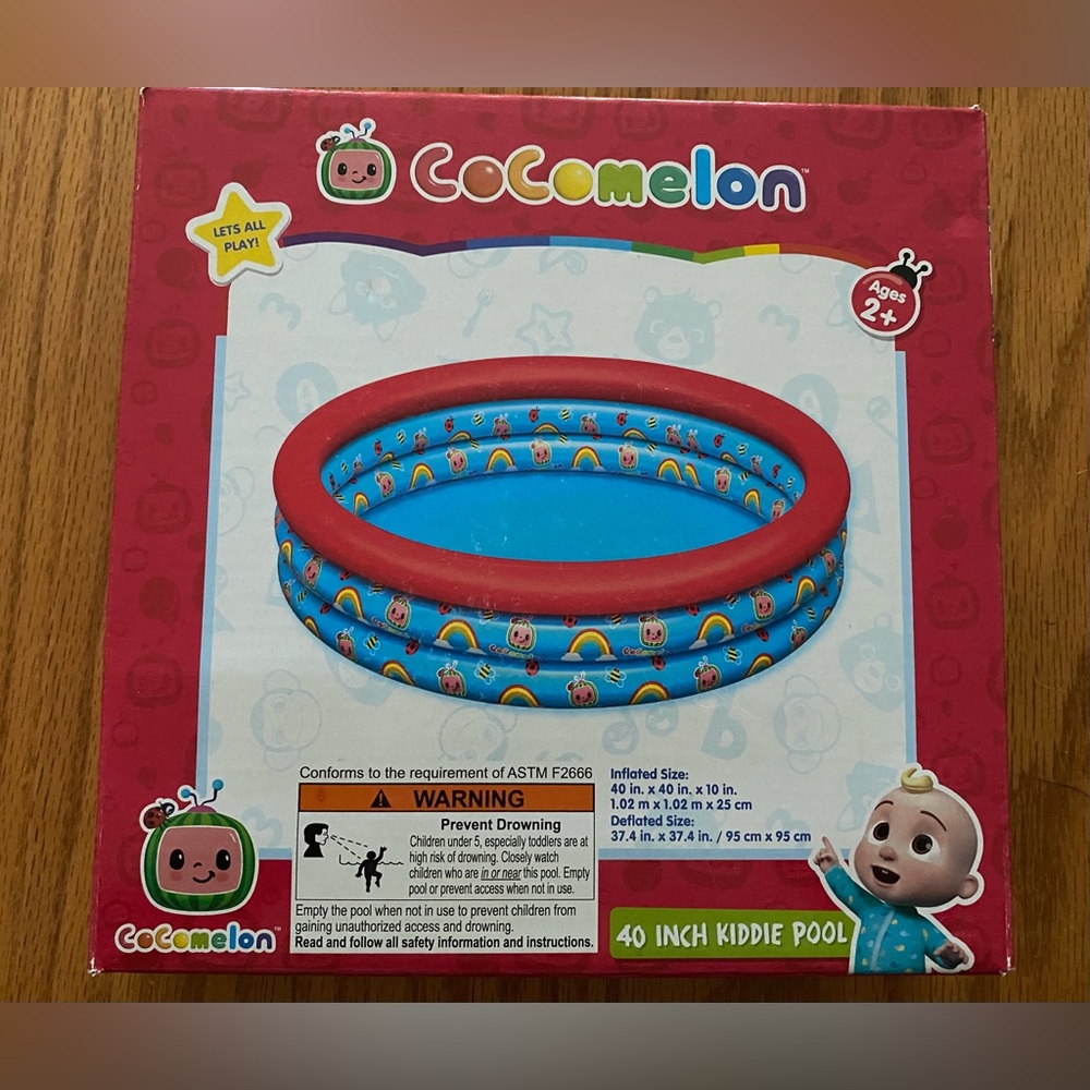 NIB CoCoMelon Inflatable Kiddie Toddler Pool